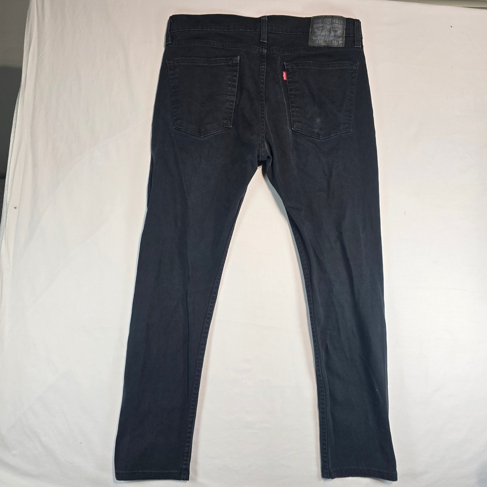 Levis 510 Skinny Fit Black Jeans Mens 33x30 Stretch Denim 05510-4173 - Picture 2 of 16